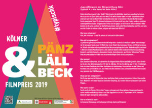Der Pänz & Lällbeck Filmpreis der Bürgerstiftung Köln