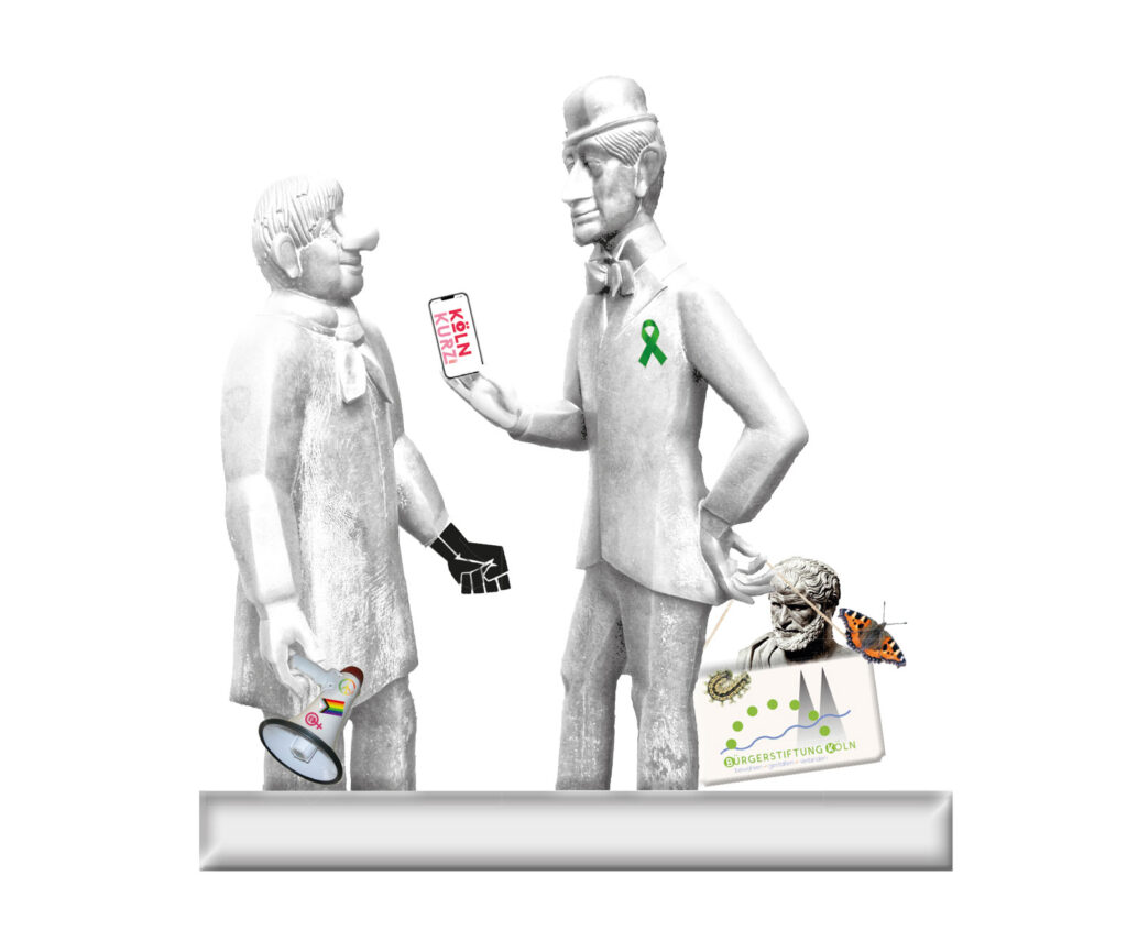 Tünnes und Schäl vervollständigen das Ensemble.